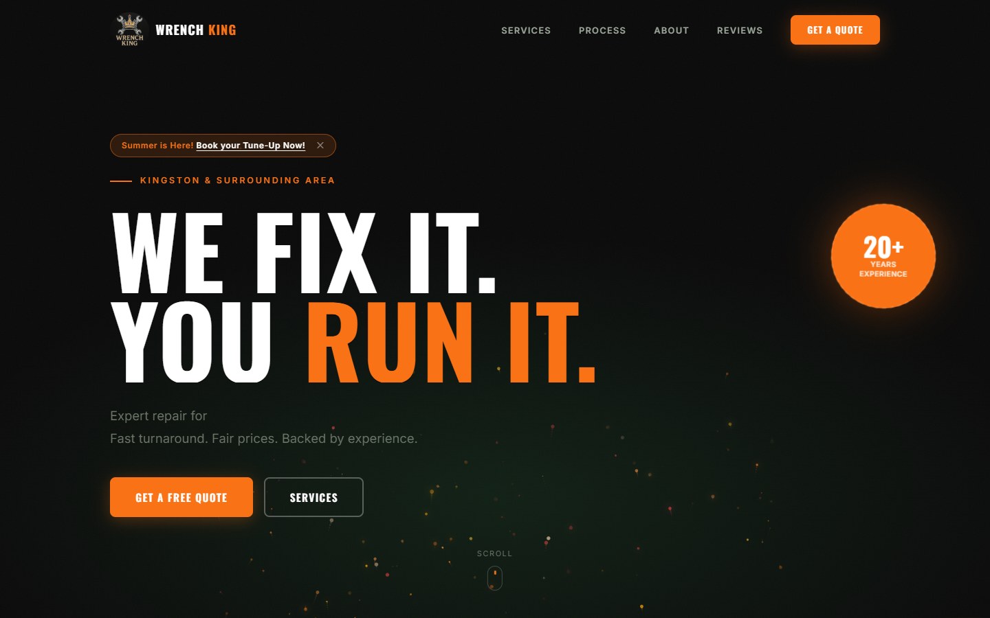 Wrench King small engine repair website